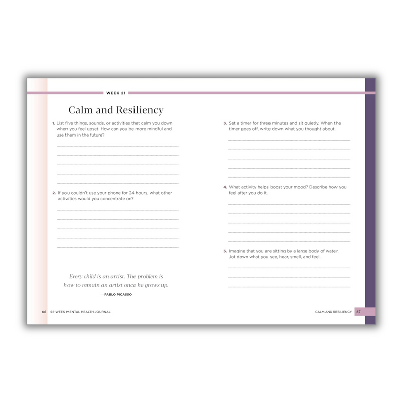 52-Week Mental Health Journal: Guided Prompts and Self-Reflection to Reduce Stress and Improve Wellbeing (Spiral Bound)