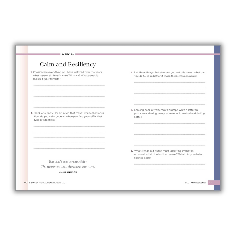 52-Week Mental Health Journal: Guided Prompts and Self-Reflection to Reduce Stress and Improve Wellbeing (Spiral Bound)