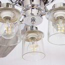 52" Bangatore Traditional Chrome Flush Mount Reversible Ceiling Fan with Lighting and Remote Control