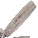 52" Bangatore Traditional Chrome Flush Mount Reversible Ceiling Fan with Lighting and Remote Control