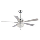 52" Ganga Modern Downrod Mount Reversible Crystal Ceiling Fan with Lighting and Remote Control