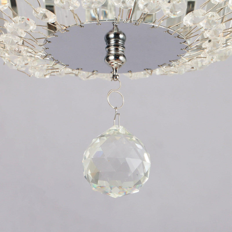 52" Ganga Modern Downrod Mount Reversible Crystal Ceiling Fan with Lighting and Remote Control