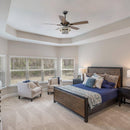 52" Nowthen Modern Crystal Chandelier Ceiling Fan with Led Light And Remote Control 5 Blades Chrome