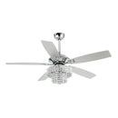 52" Howell Modern Downrod Mount Reversible Crystal Ceiling Fan with Lighting and Remote Control