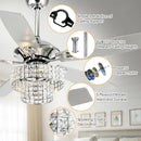 52" Howell Modern Downrod Mount Reversible Crystal Ceiling Fan with Lighting and Remote Control