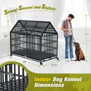 52-Inch Heavy-Duty Dog Crate With Roof Top Escape Proof Design (SAK90267)