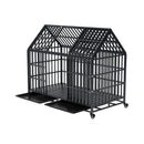 52-Inch Heavy-Duty Dog Crate With Roof Top Escape Proof Design (SAK90267)