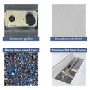 Alora 52" Outdoor Concrete Liquid Propane Rectangular Fire Pit Table (SAK84314)