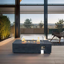 Alora 52-Inch Portable Concrete Rectangular Propane Fire Pit Table With Repair Kit (SAK52304) by SAKSBY WHOLESALE