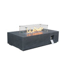 Alora 52-Inch Portable Concrete Rectangular Propane Fire Pit Table With Repair Kit (SAK52304) by SAKSBY WHOLESALE