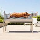52-Inch Stainless Steel Charcoal Rotisserie Spit Roaster With Wind Shield (SAK37482)
