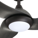 52" Industrial DC Motor Downrod Mount Reversible Ceiling Fan with LED Lighting and Remote Control