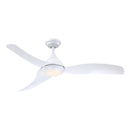 52" Industrial DC Motor Downrod Mount Reversible Ceiling Fan with LED Lighting and Remote Control