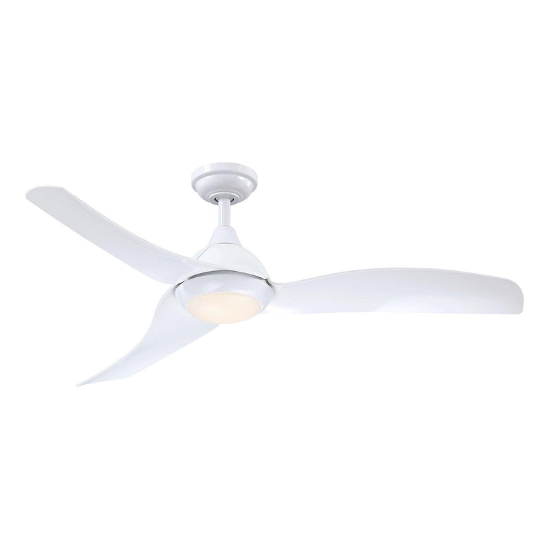 52" Industrial DC Motor Downrod Mount Reversible Ceiling Fan with LED Lighting and Remote Control