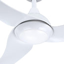 52" Industrial DC Motor Downrod Mount Reversible Ceiling Fan with LED Lighting and Remote Control