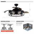 52" Jamshedpur Industrial Downrod Mount Ceiling Fan with Lighting and Remote Control