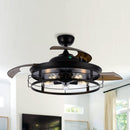 52" Jamshedpur Industrial Downrod Mount Ceiling Fan with Lighting and Remote Control