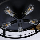 52" Industrial Downrod Mount Ceiling Fan With Lighting And Remote Control