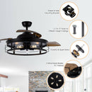 52" Jamshedpur Industrial Downrod Mount Ceiling Fan with Lighting and Remote Control