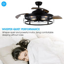 52" Industrial Downrod Mount Ceiling Fan With Lighting And Remote Control