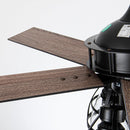 52" Kashmir Traditional Downrod Mount Reversible Ceiling Fan with Lighting and Remote Control