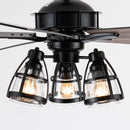 52" Kashmir Traditional Downrod Mount Reversible Ceiling Fan with Lighting and Remote Control