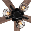 52" Kashmir Traditional Downrod Mount Reversible Ceiling Fan with Lighting and Remote Control