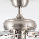 52" Kyla Industrial Brushed Nickel Reversible Caged Ceiling Fan with Lighting