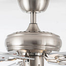 52" Kyla Industrial Caged Ceiling Fan with Light Remote Control Satin Nickel