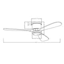 52" Mayna Modern Flush Mount Reversible Ceiling Fan with LED Lighting and Remote Control