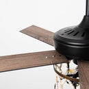 52" New Delhi Industrial Downrod Mount Reversible Ceiling Fan with Lighting and Remote Control