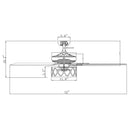 52" New Delhi Industrial Downrod Mount Reversible Ceiling Fan with Lighting and Remote Control