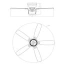 52" Panipat Modern Chrome Flush Mount Reversible Crystal Ceiling Fan with Lighting and Remote Control