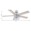 52" Prayag Industrial Downrod Mount Reversible Ceiling Fan with Lighting and Remote Control