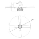 52" Tata Nagar Farmhouse Downrod Mount Reversible Crystal Ceiling Fan with Lighting and Remote Control