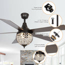 52" Varanasi Traditional Downrod Mount Ceiling Fan with Lighting and Remote Control