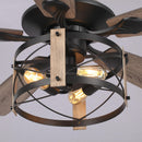 52" Wisner Industrial Downrod Mount Reversible Ceiling Fan with Lighting and Remote Control