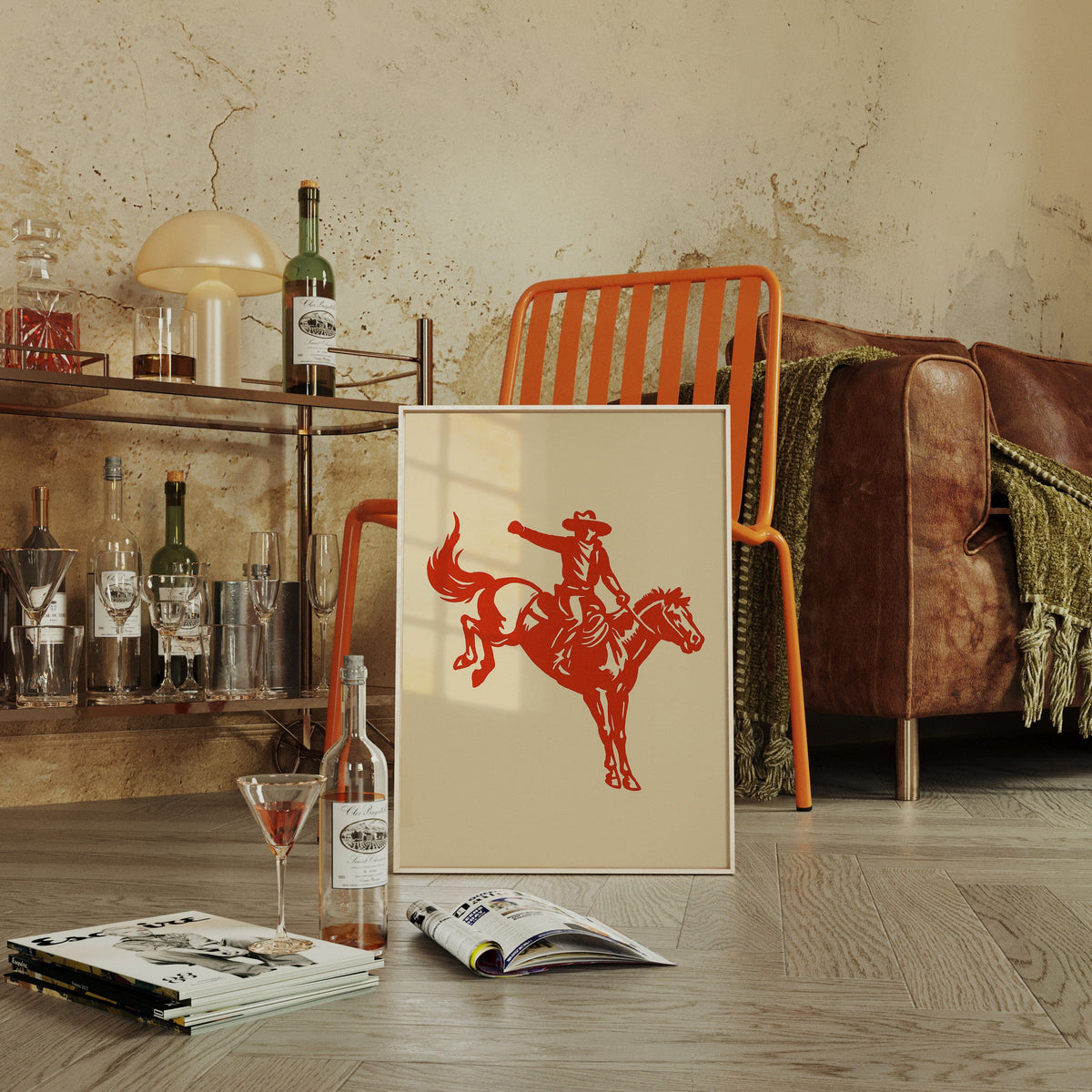 Retro Rodeo Cowboy Print, photo 6 of 19