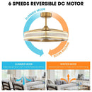Perimost 29 Inch Lynn Golden Downrod Mount Luxury Fandelier with Remote Control by Parrot Uncle