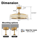 Perimost 29 Inch Lynn Golden Downrod Mount Luxury Fandelier with Remote Control by Parrot Uncle