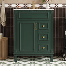 Bathroom Vanity With Sink, Compact Cabinet & 2 Drawers And Adjustable Shelf by HouseOfZazla