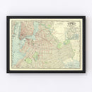 Vintage Map of Brooklyn, New York 1897