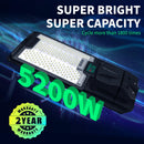 5200W Solar Street Lights Outdoor, Waterproof Commercial Dusk to Dawn, 200000LM Solar Flood Lights Outdoor Motion Sensor