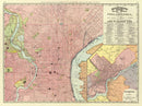 Vintage Map of Philadelphia, Pennsylvania 1897