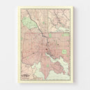 Vintage Map of Baltimore, Maryland 1897