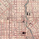 Vintage Map of Baltimore, Maryland 1897