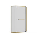 Goodyo - Neo-Angle Frameless Shower Door - Gold by HouseOfZazla