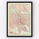 Vintage Map of Baltimore, Maryland 1897