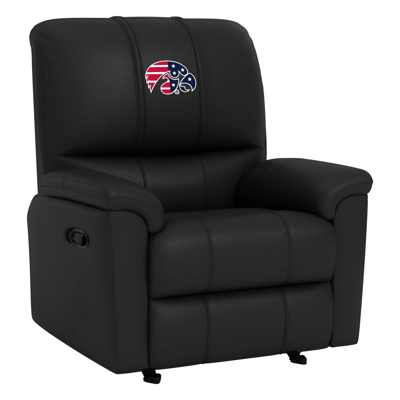 Rocker Recliner with Iowa Hawkeyes Patriotic Primary Logo