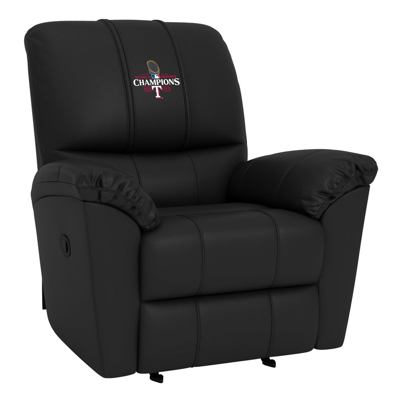 Rocker Recliner with Texas Rangers 2023 Champions Logo
